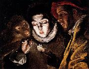 El Greco Allegory with a Boy Lighting a Candle in the Company of an Ape and a Fool Spain oil painting artist